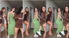 The white fairy white and two friends freaking out in the tiktok dance
