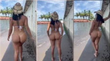 Sandra Aurey, all sensual and tasty, rummaging naked in Rio
