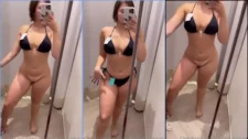 White fairy without panties in the dressing room