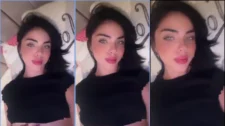Natalia Torres taking a love and sending a hot kiss