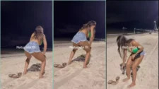 Naturist in shape having fun and dancing in the video, very light and loose